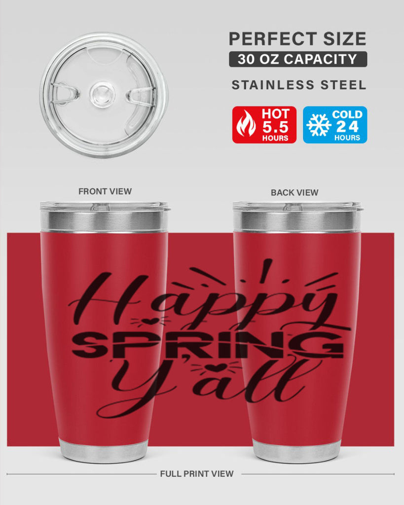 Happy Spring Y'all 165#- spring- Tumbler