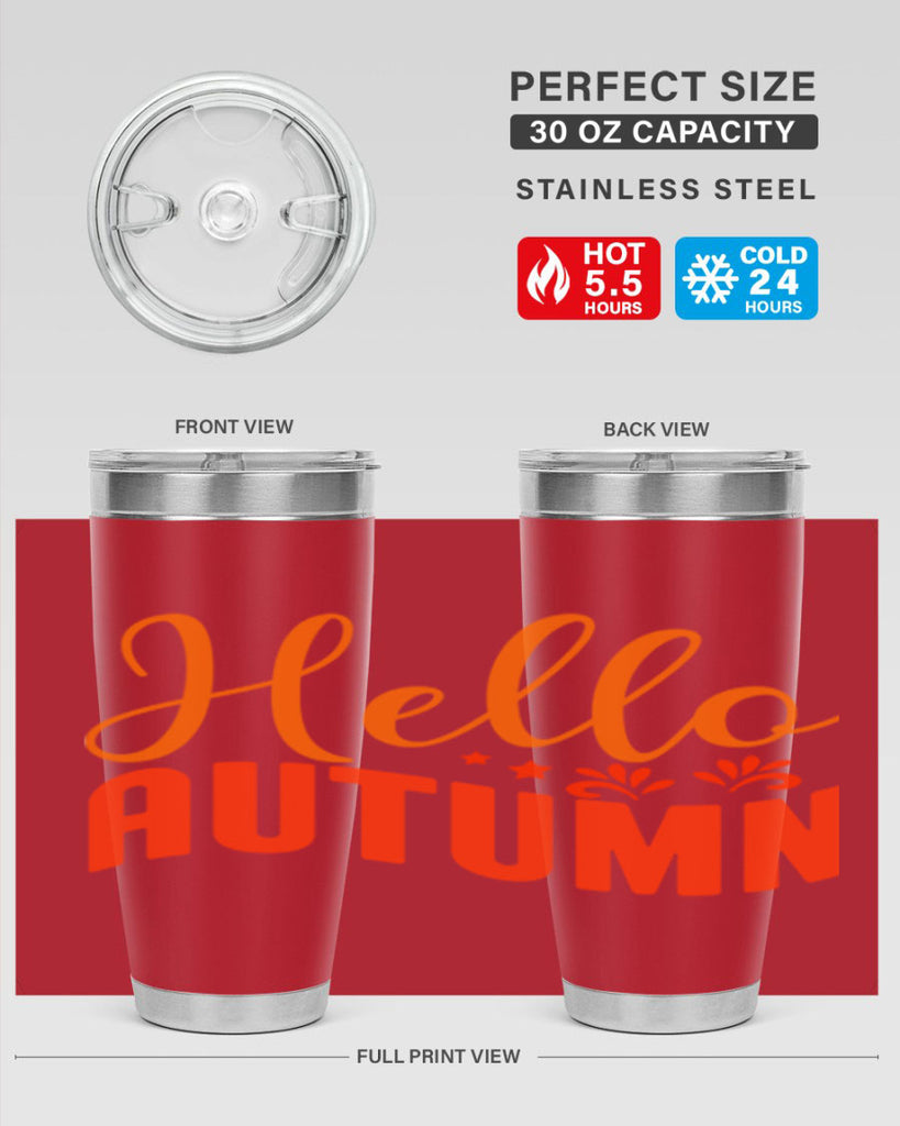 Hello Autumn Design 268#- fall- Tumbler