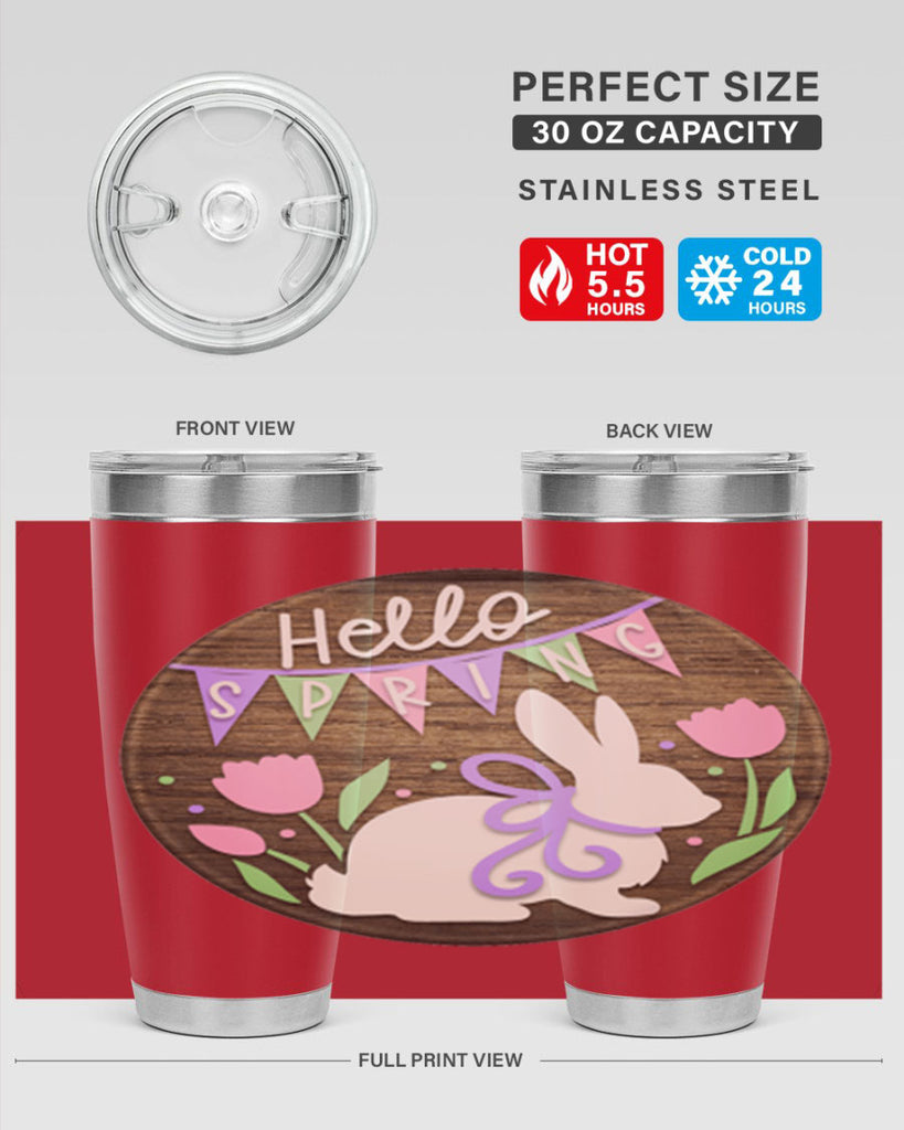 Hello spring bunny Mockup190#- spring- Tumbler