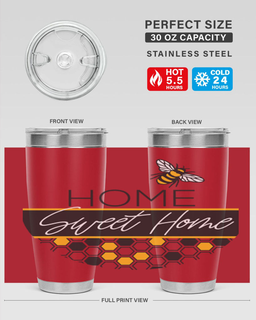 Home Sweet Home Bee and hive pattern243#- spring- Tumbler