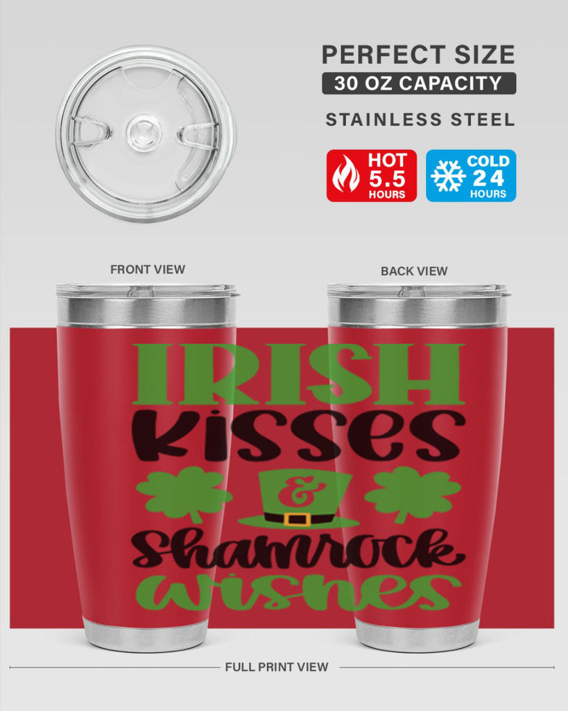 Irish Kisses Shamrock Wishes Style 81#- St Patricks Day- Tumbler