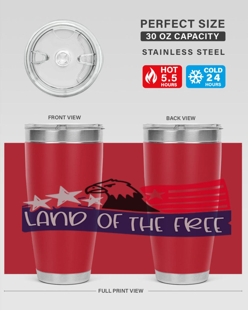 Land Of The Free Style 157#- Fourt Of July- Tumbler