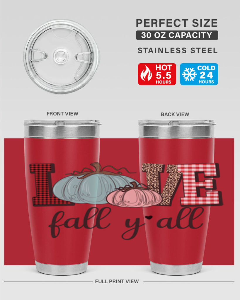 Love Fall Yall 409#- fall- Tumbler