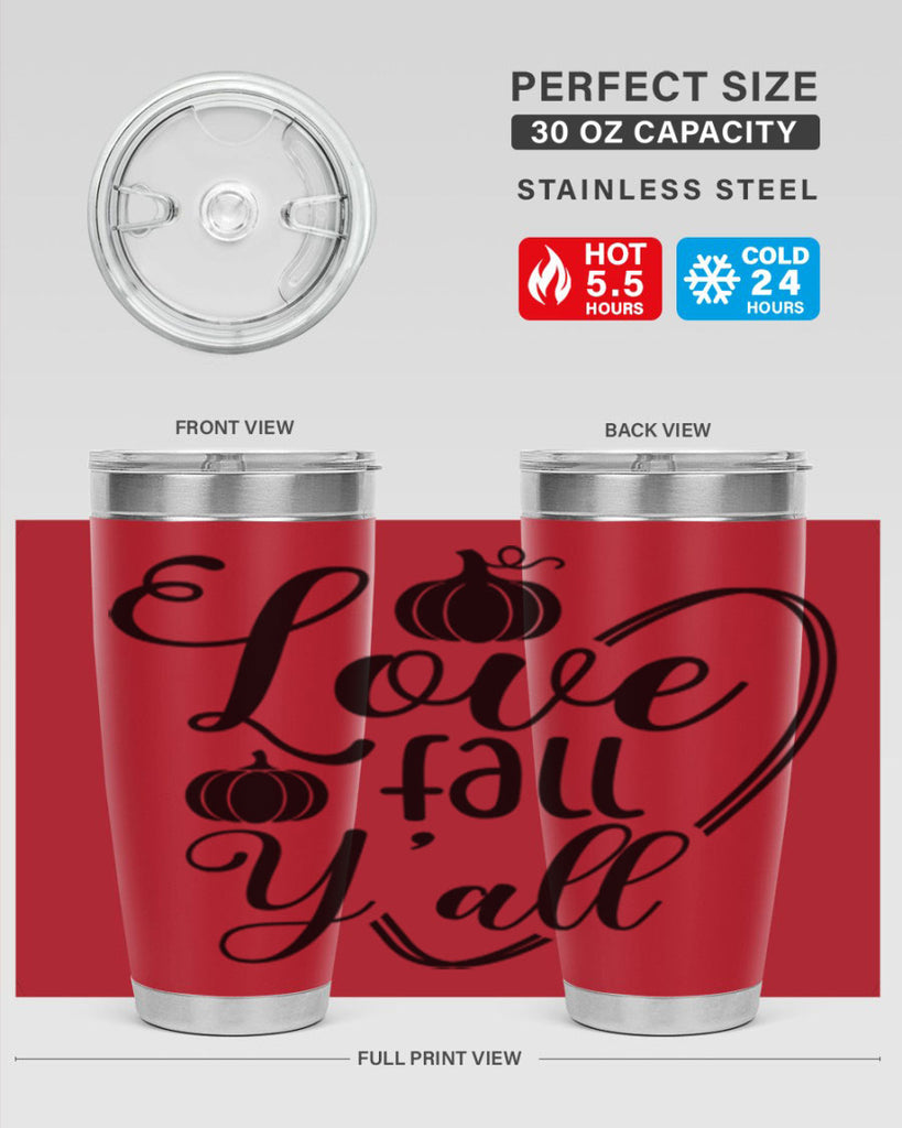Love Fall Yall 412#- fall- Tumbler