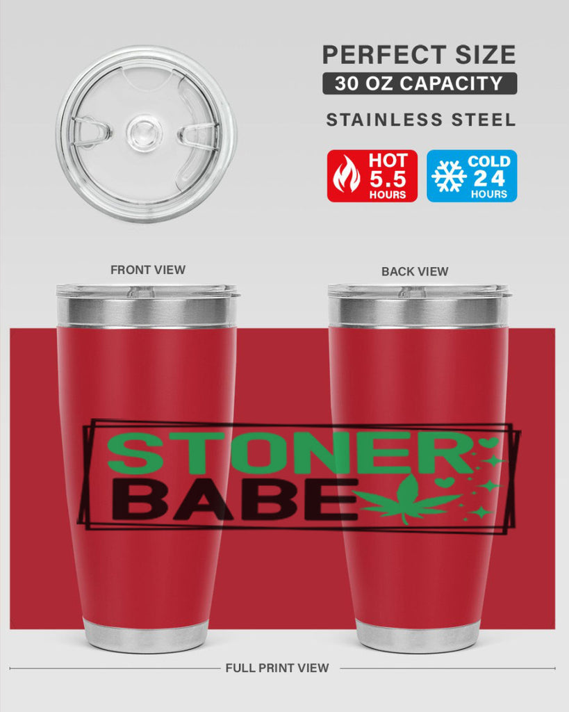 Stoner Babe 258#- marijuana- Tumbler