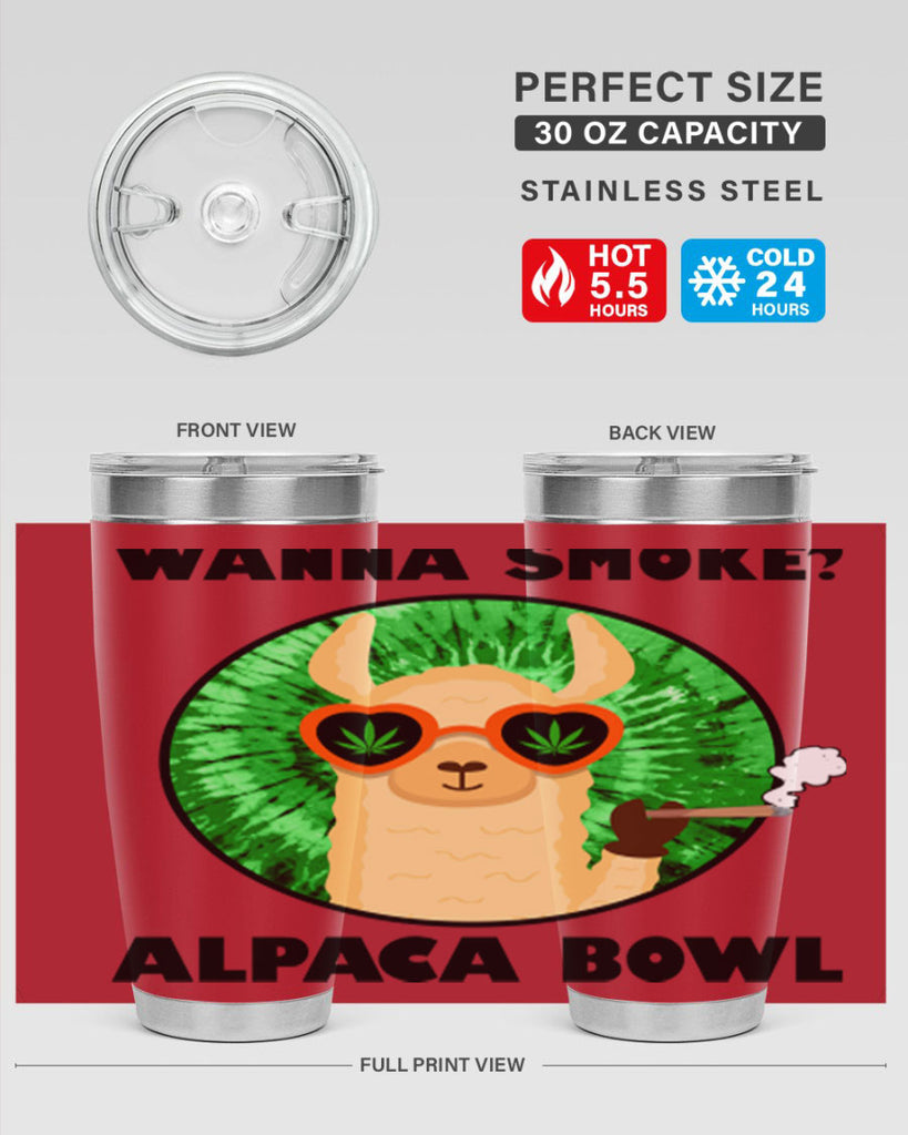 Wanna Smoke Alpaca Bowl 276#- marijuana- Tumbler