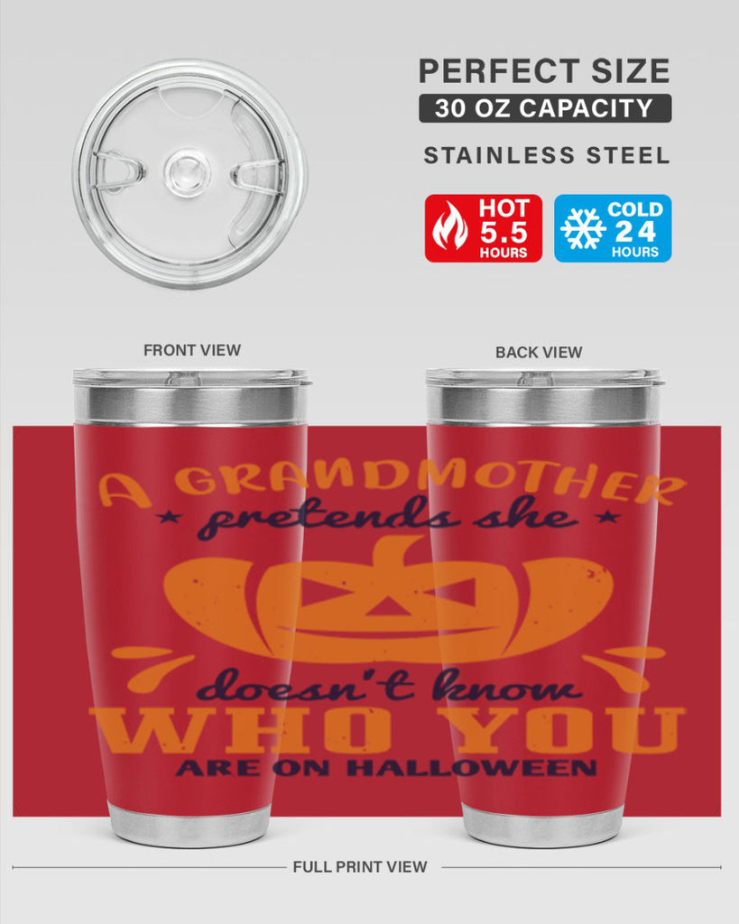 a grandmother pretends 162#- halloween- Tumbler