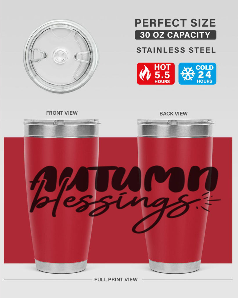 autumn blessings 65#- thanksgiving- Tumbler