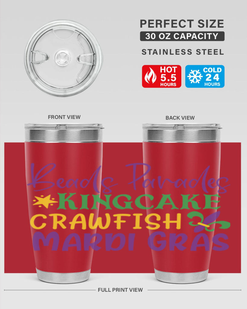 beads parades kingcake crawfish mardi gras 85#- mardi gras- Tumbler