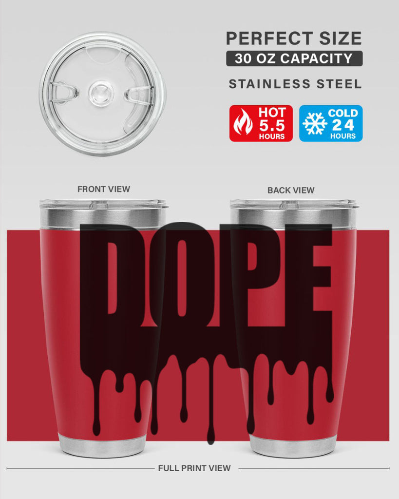 dope drip 166#- black words phrases- Cotton Tank
