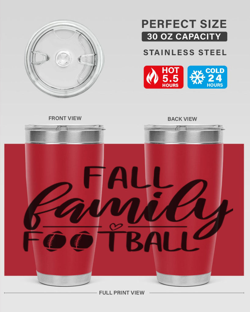 fall family football 100#- fall- Tumbler