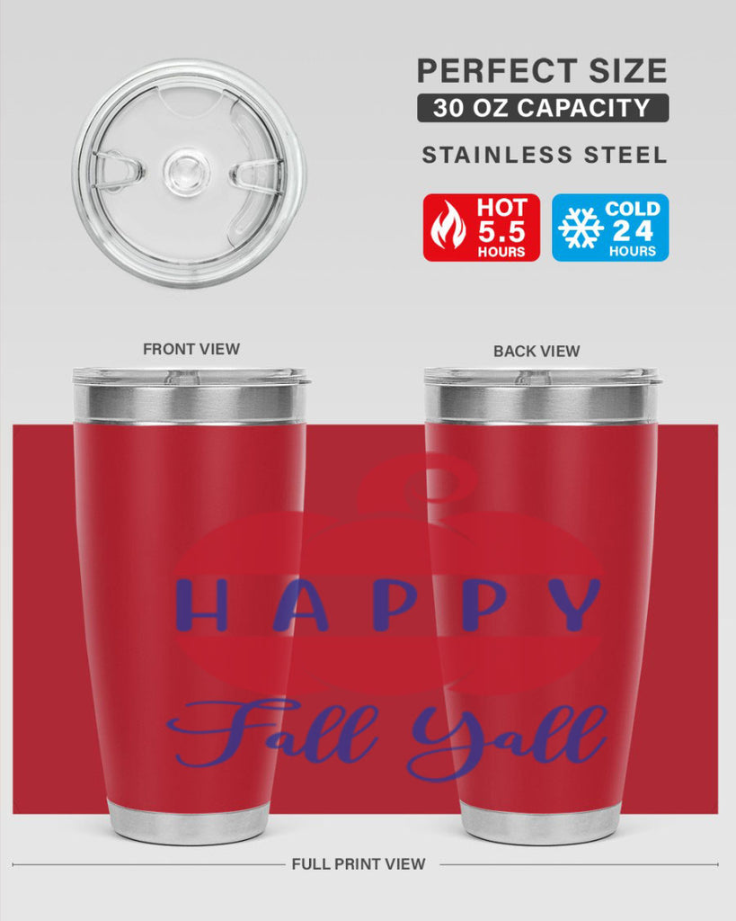 happy fall yall 232#- fall- Tumbler