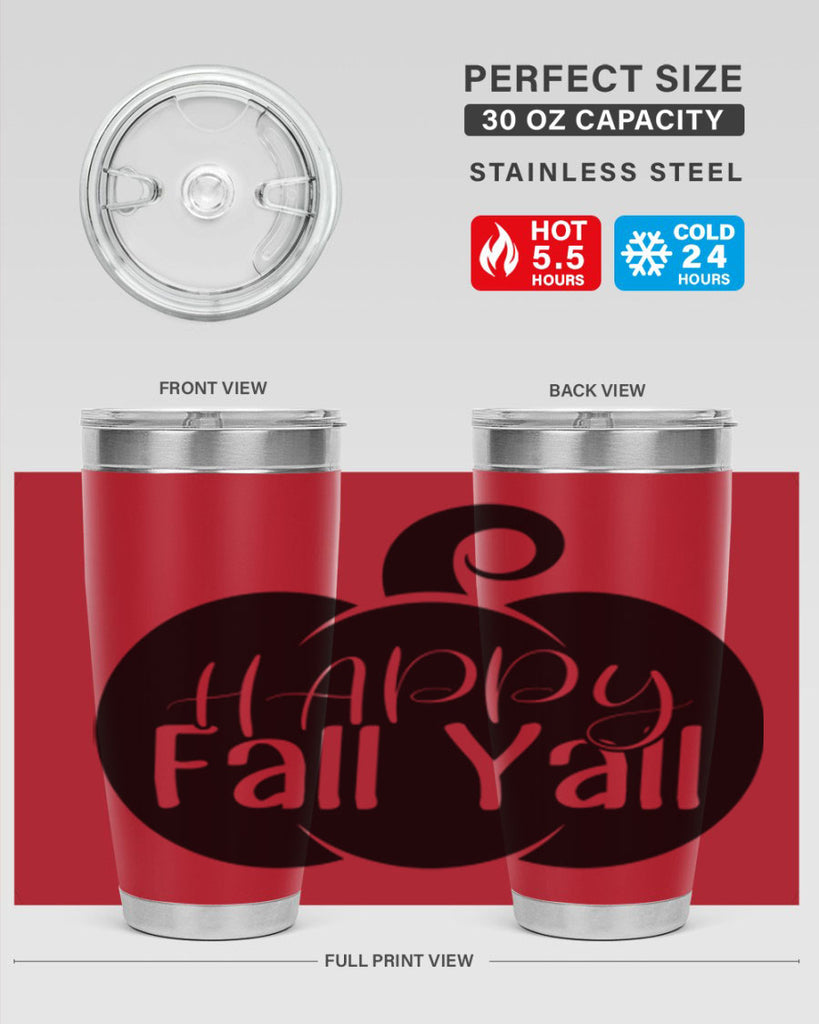 happy fall yall 235#- fall- Tumbler