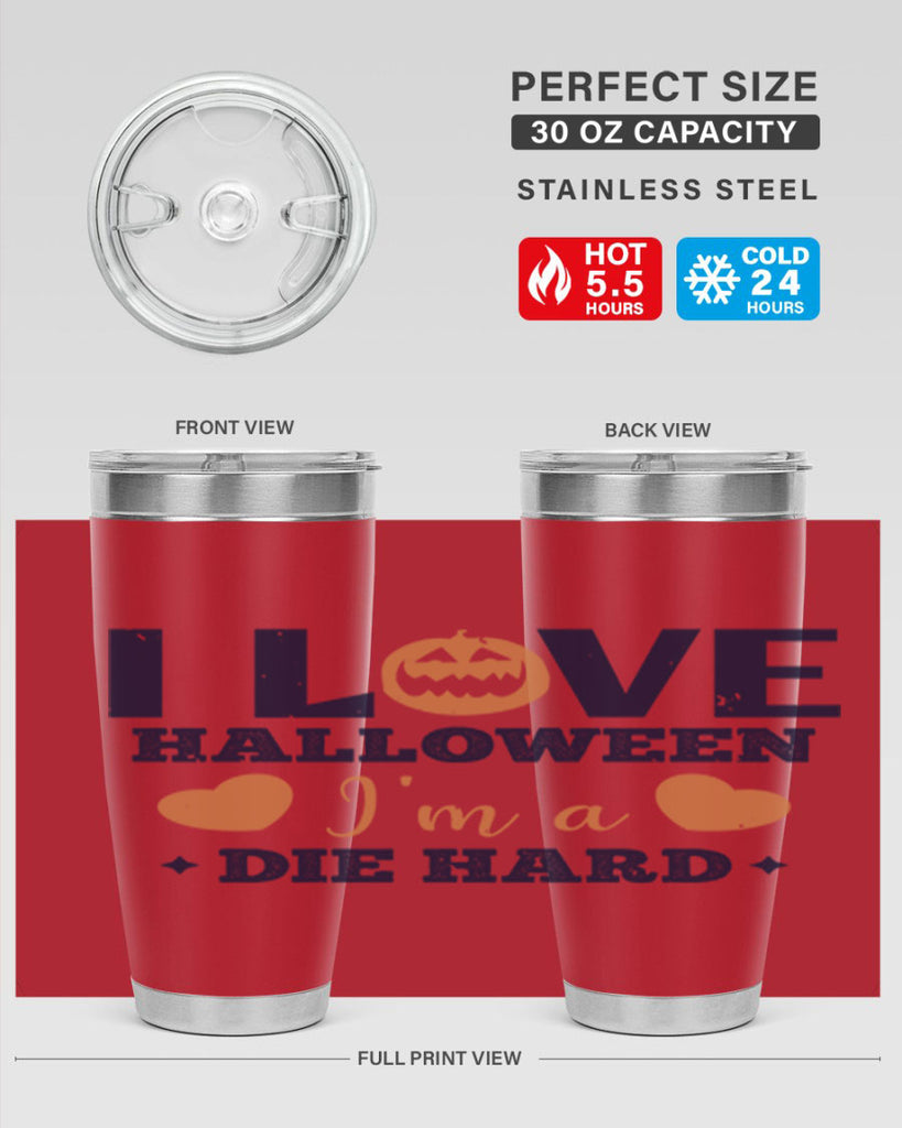 i love halloween im a die hard 150#- halloween- Tumbler