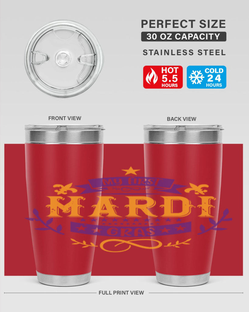 my first mardi gras 44#- mardi gras- Tumbler