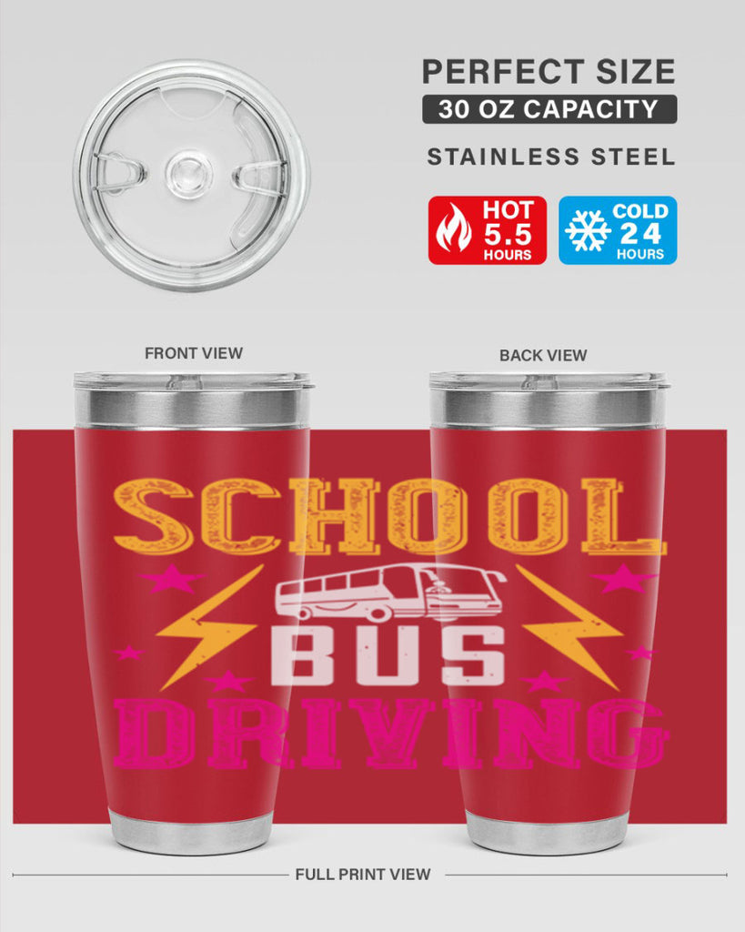 school bus driving Style 17#- bus driver- tumbler