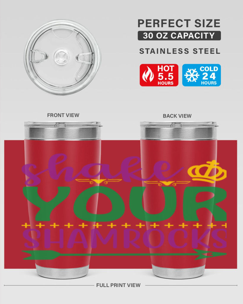 shake your shamrocks 2#- mardi gras- Tumbler
