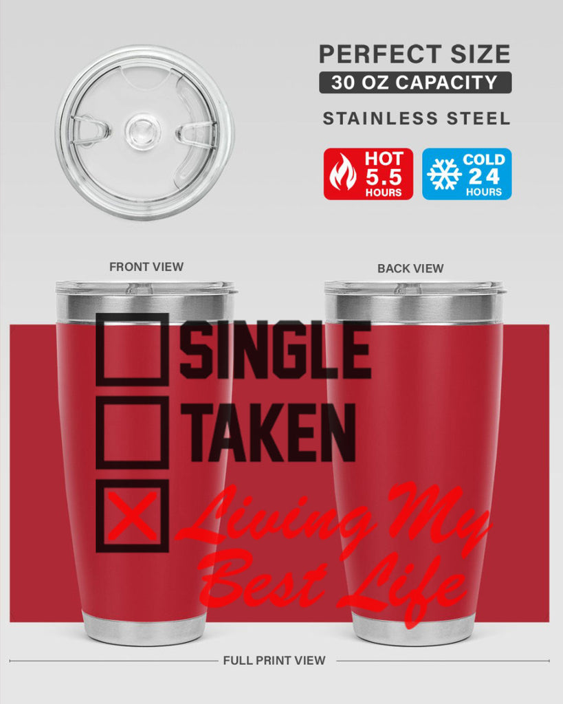 single taken living my best life 34#- black words phrases- Cotton Tank