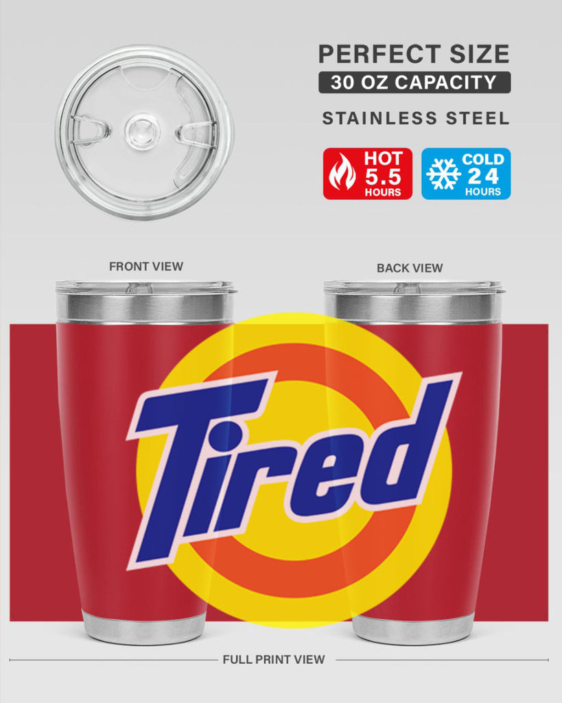 tired 19#- black words phrases- Cotton Tank