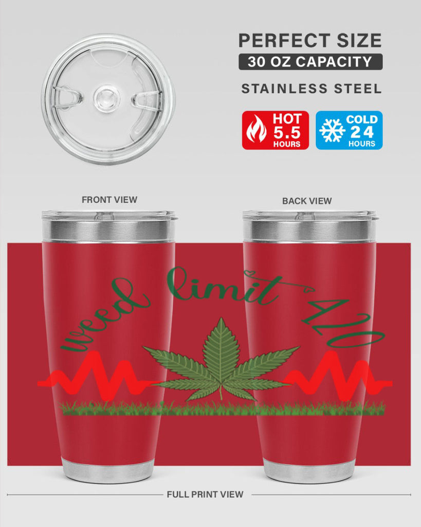 weed limit 420 cannabis hearbeat 291#- marijuana- Tumbler