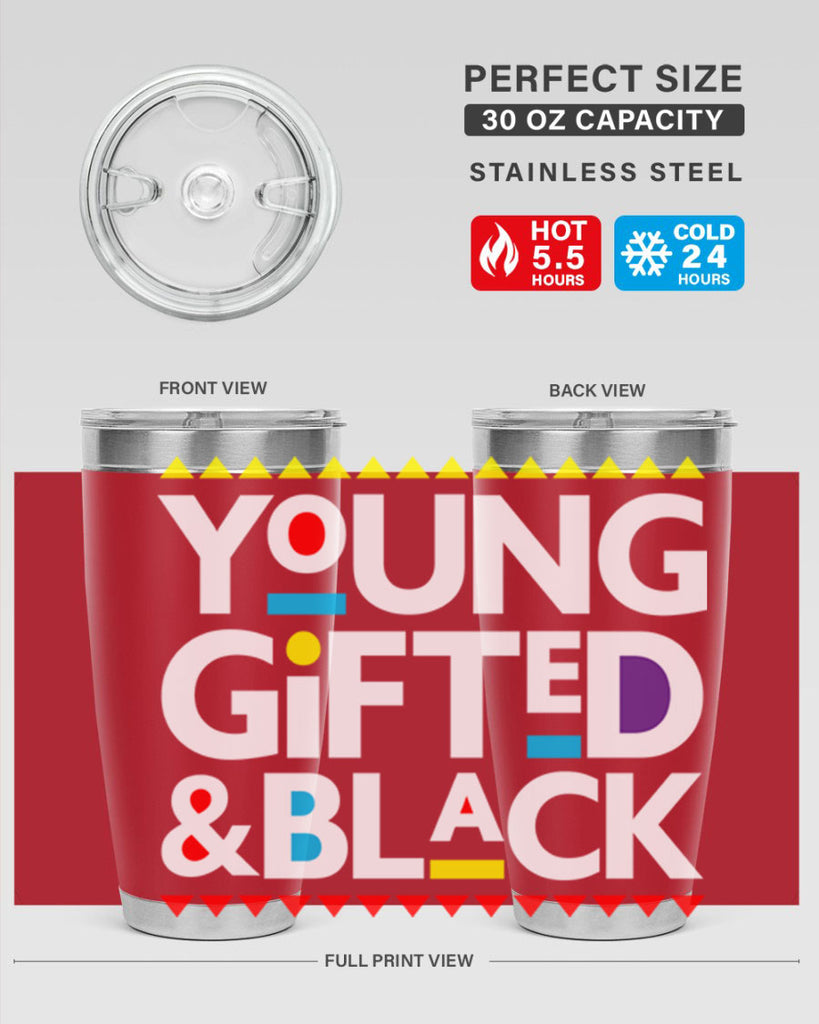 young gifted and black 2#- black words phrases- Cotton Tank