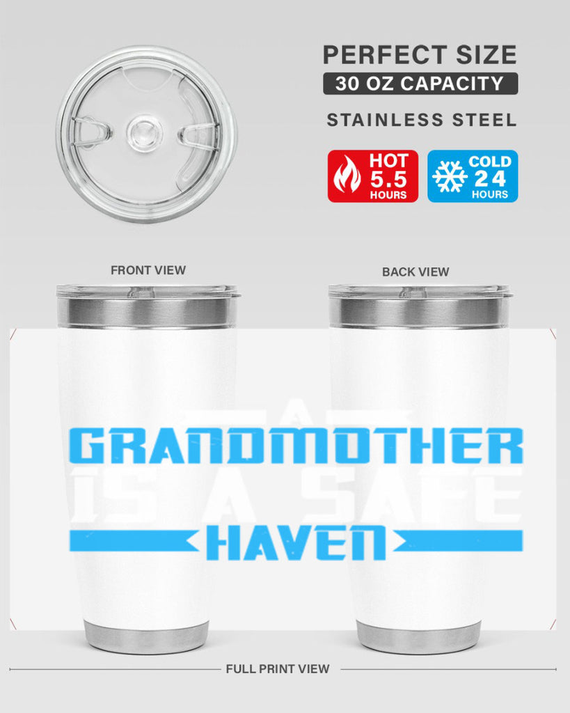 A Grandmother is a safe haven 42#- grandma - nana- Tumbler