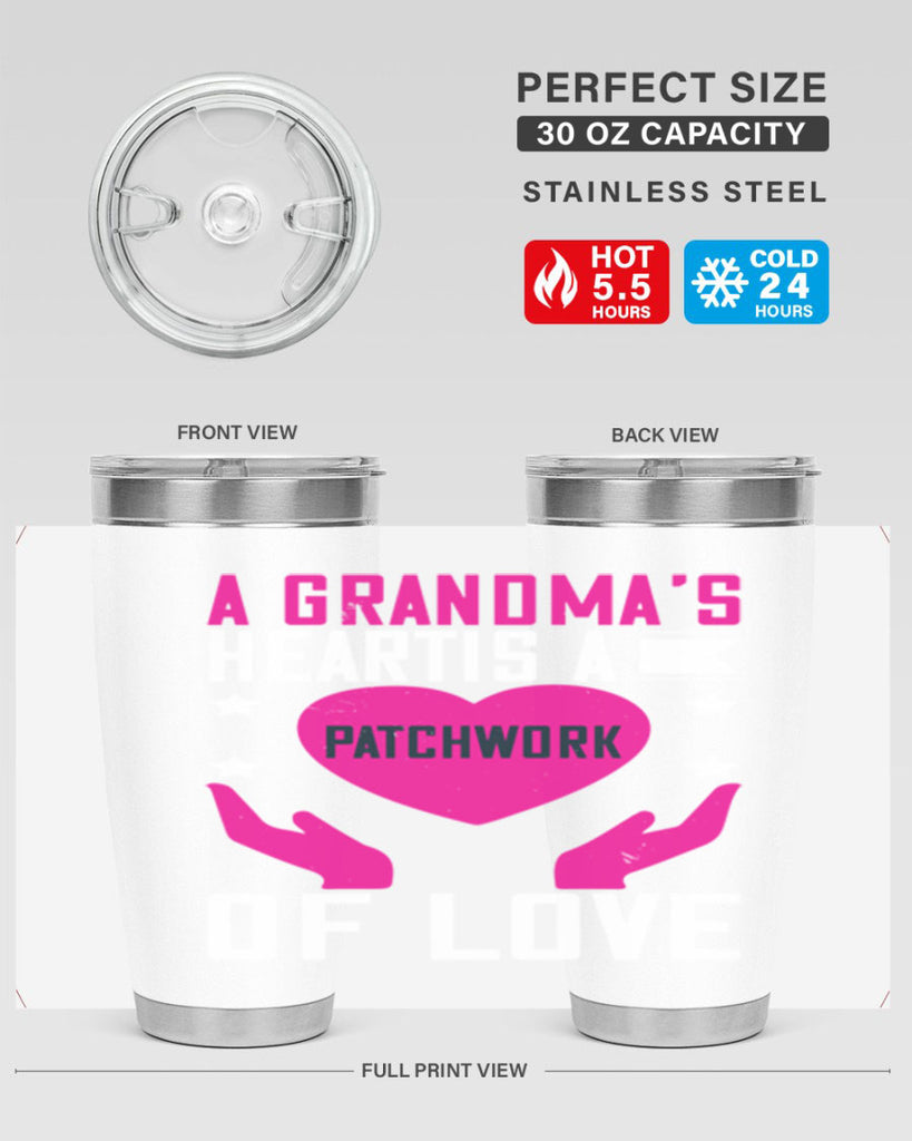 A grandma’s heart is a patchwork of love 86#- grandma - nana- Tumbler