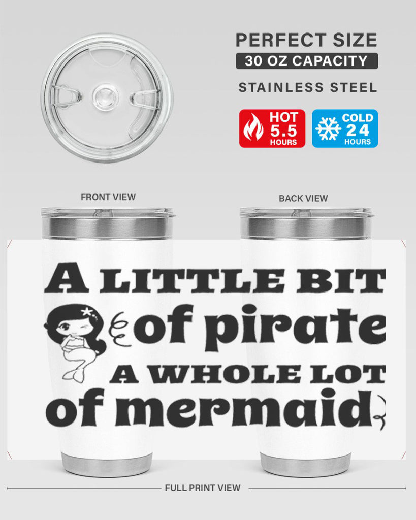 A little bit of pirate 10#- mermaid- Tumbler