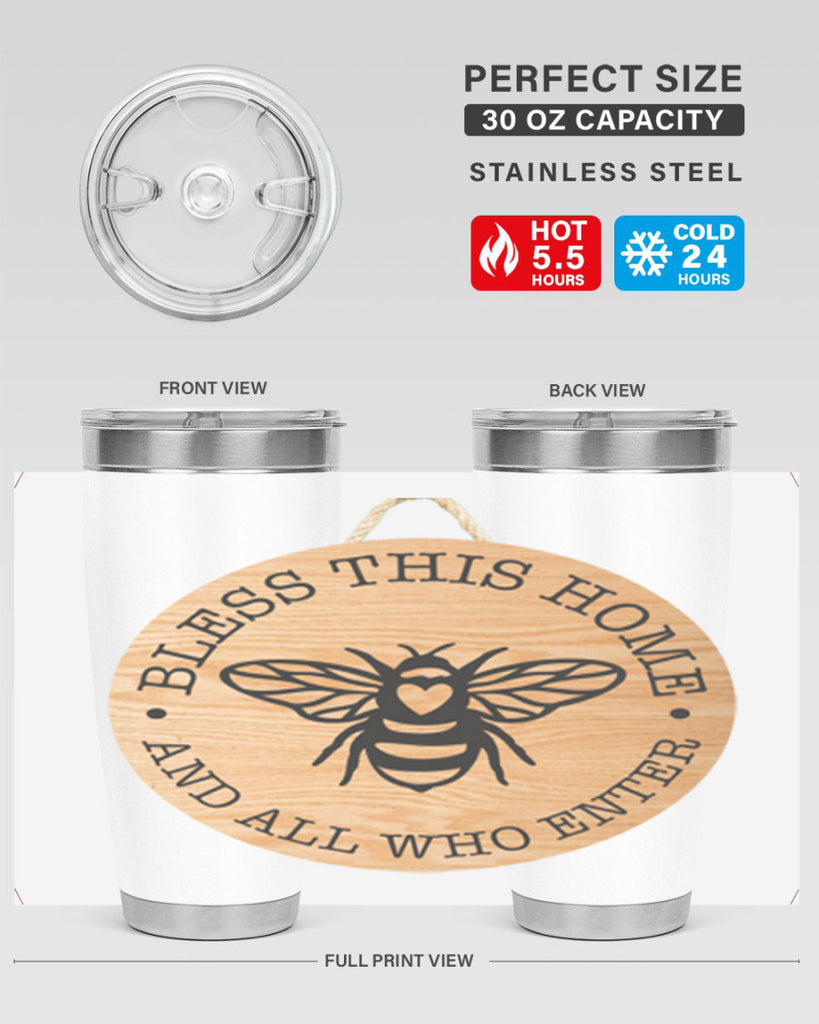 Bless this Home Bee Mockup58#- spring- Tumbler