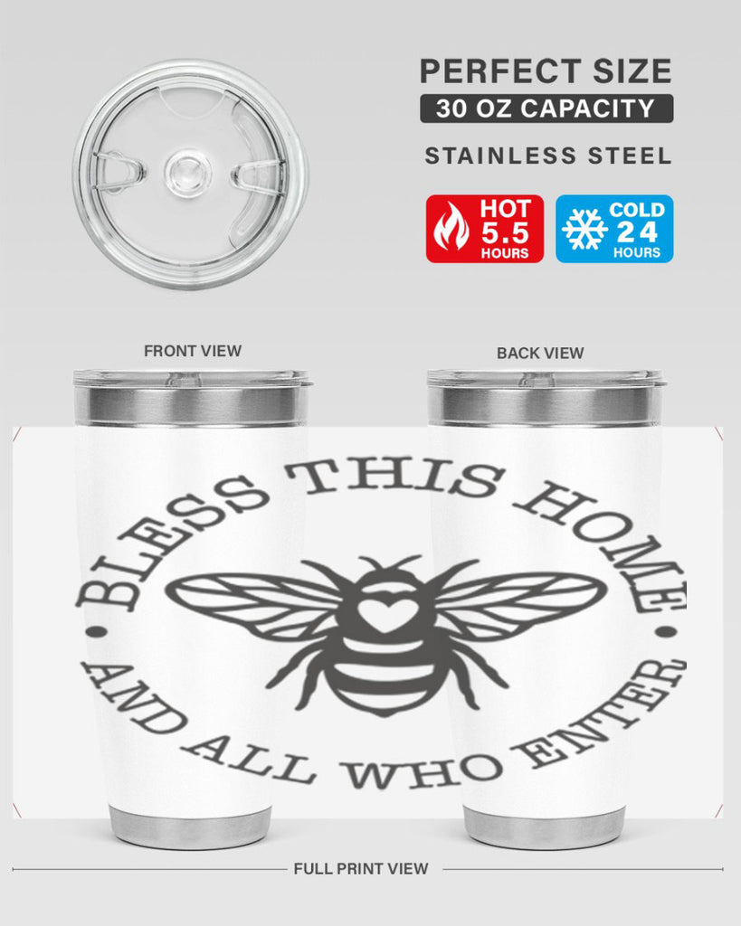 Bless this Home Bee59#- spring- Tumbler