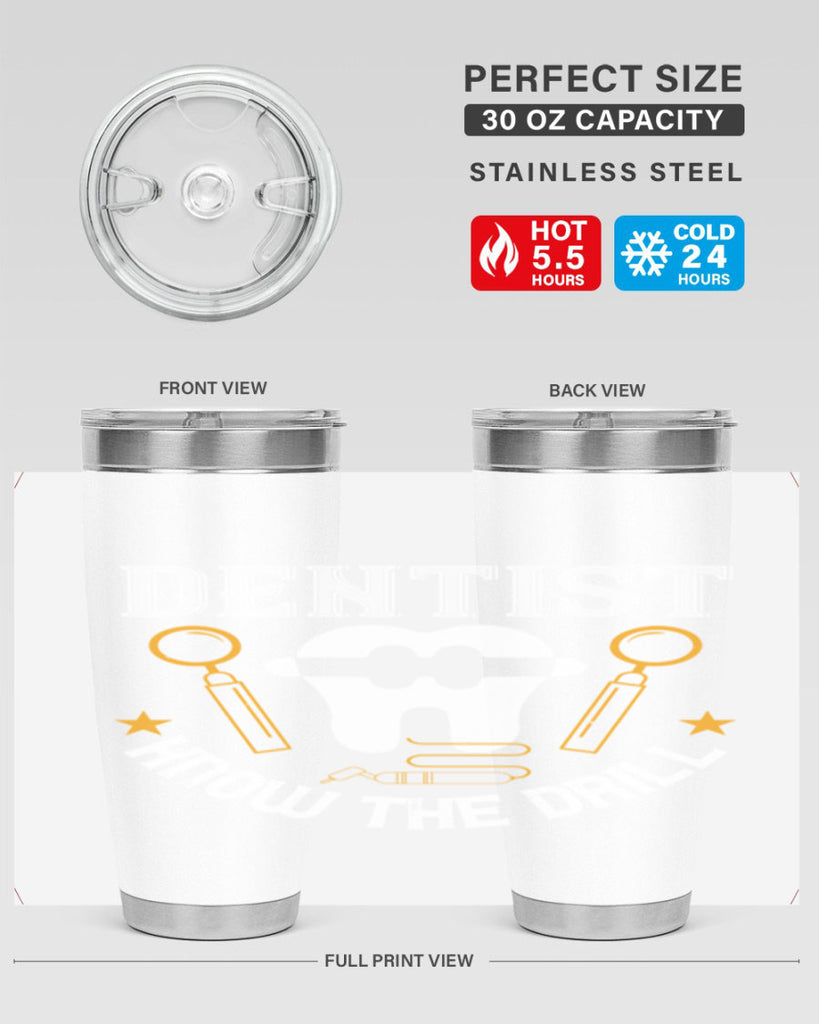 Dentist know the drill Style 46#- dentist- tumbler