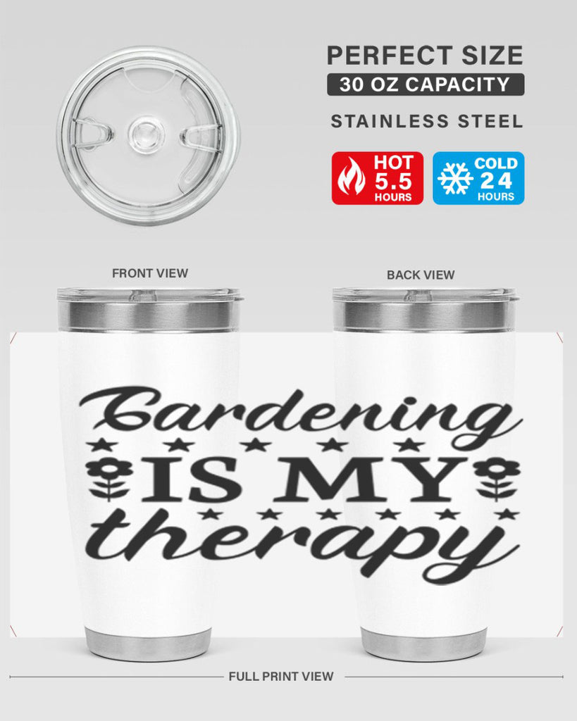 Gardening is my therapy  146#- spring- Tumbler