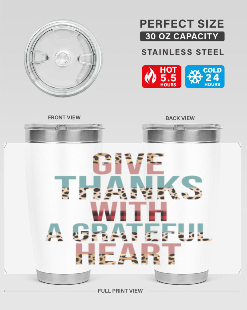 Give thanks with a grateful heart 195#- fall- Tumbler