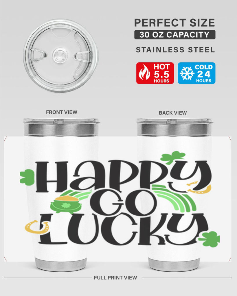 Happy Go Lucky Style 96#- St Patricks Day- Tumbler