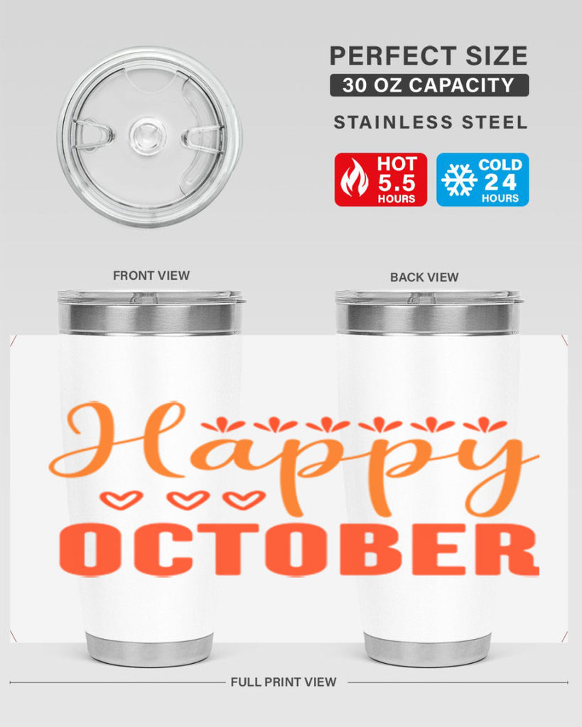 Happy October Design 237#- fall- Tumbler