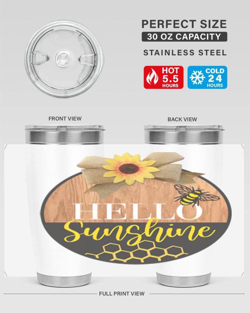 Hello Sunshine and bee Mockup215#- spring- Tumbler