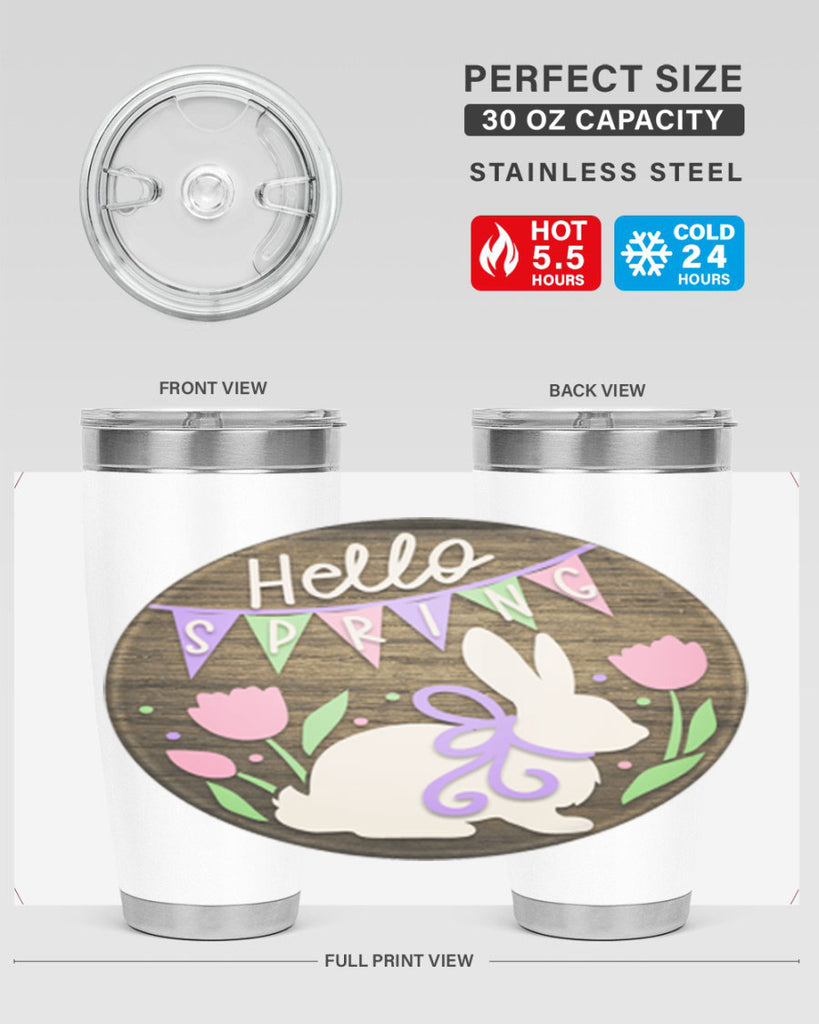 Hello spring bunny Mockup190#- spring- Tumbler