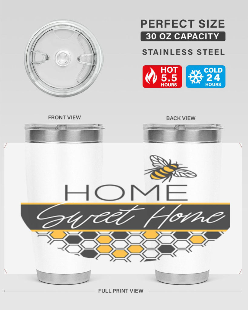 Home Sweet Home Bee and hive pattern243#- spring- Tumbler