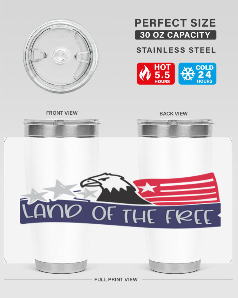 Land Of The Free Style 157#- Fourt Of July- Tumbler