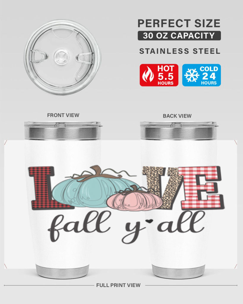 Love Fall Yall 409#- fall- Tumbler