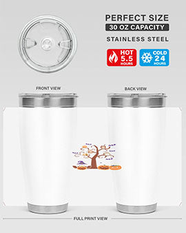 Owl With Pumpkin Halloween Tree A TurtleRabbit 16#- owl- Tumblers