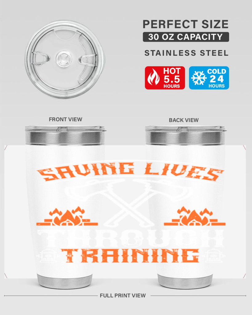 Saving lives through training Style 32#- fire fighter- tumbler