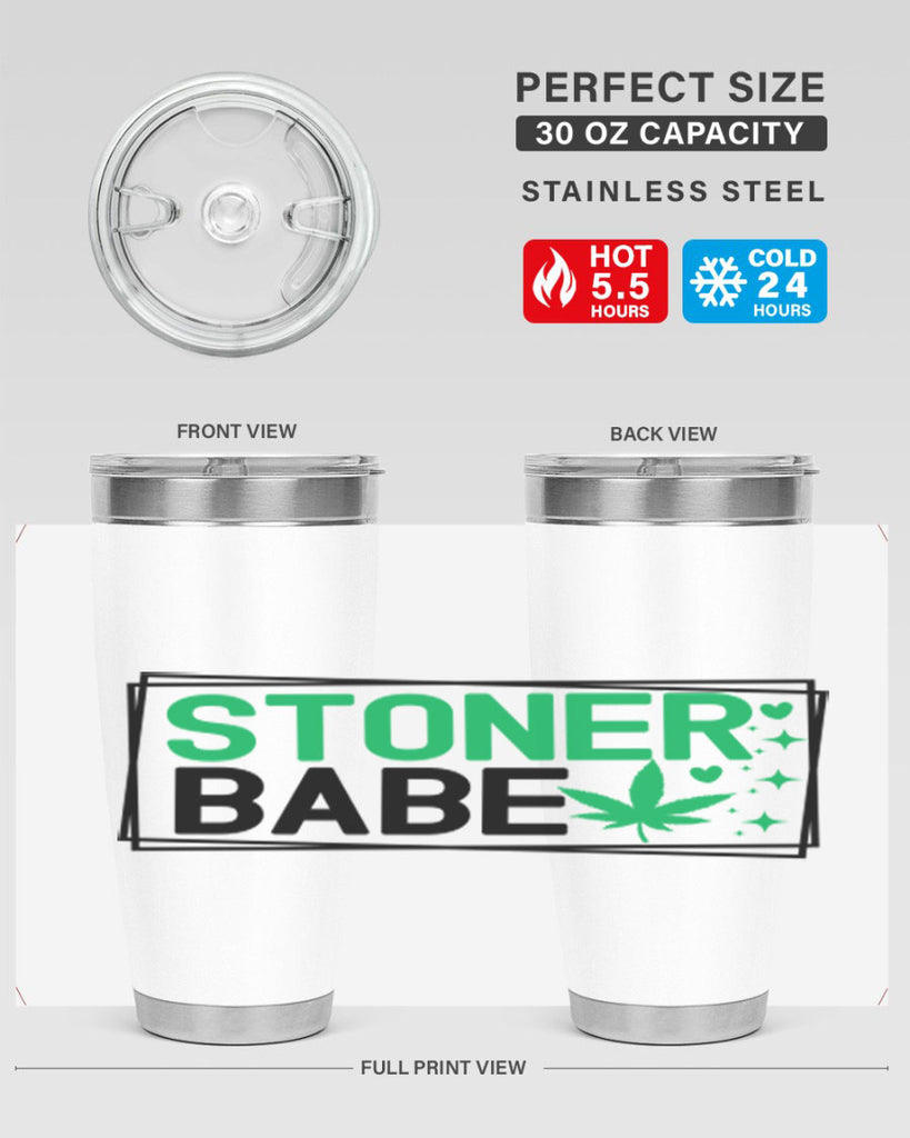 Stoner Babe 258#- marijuana- Tumbler