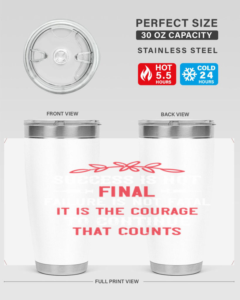 Success is not final Failure is not fatal Style 266#- nurse- tumbler