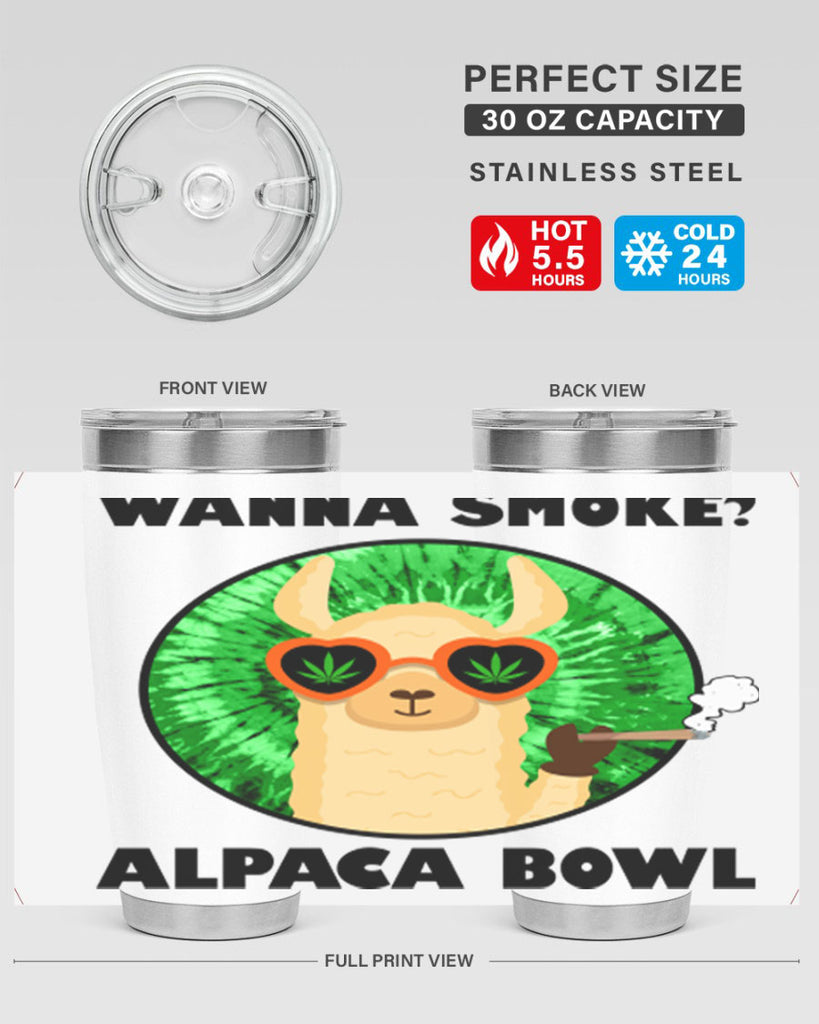 Wanna Smoke Alpaca Bowl 276#- marijuana- Tumbler