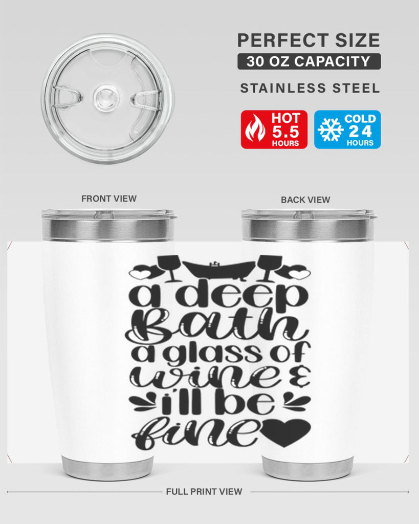 a deep bath a glass 48#- bathroom- Tumbler