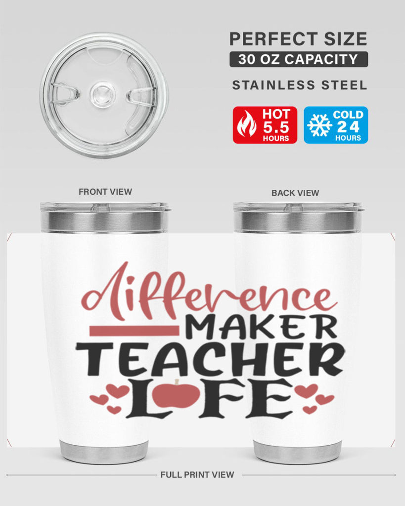 difference maker teacher life Style 184#- teacher- tumbler