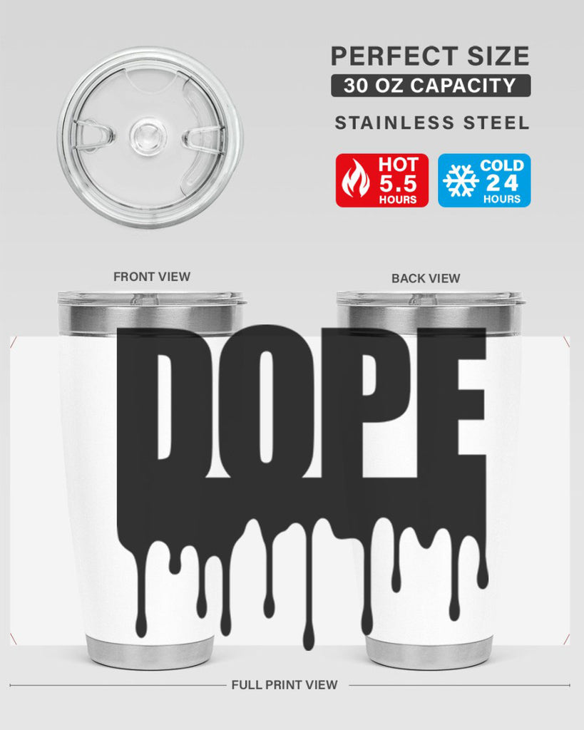 dope drip 166#- black words phrases- Cotton Tank