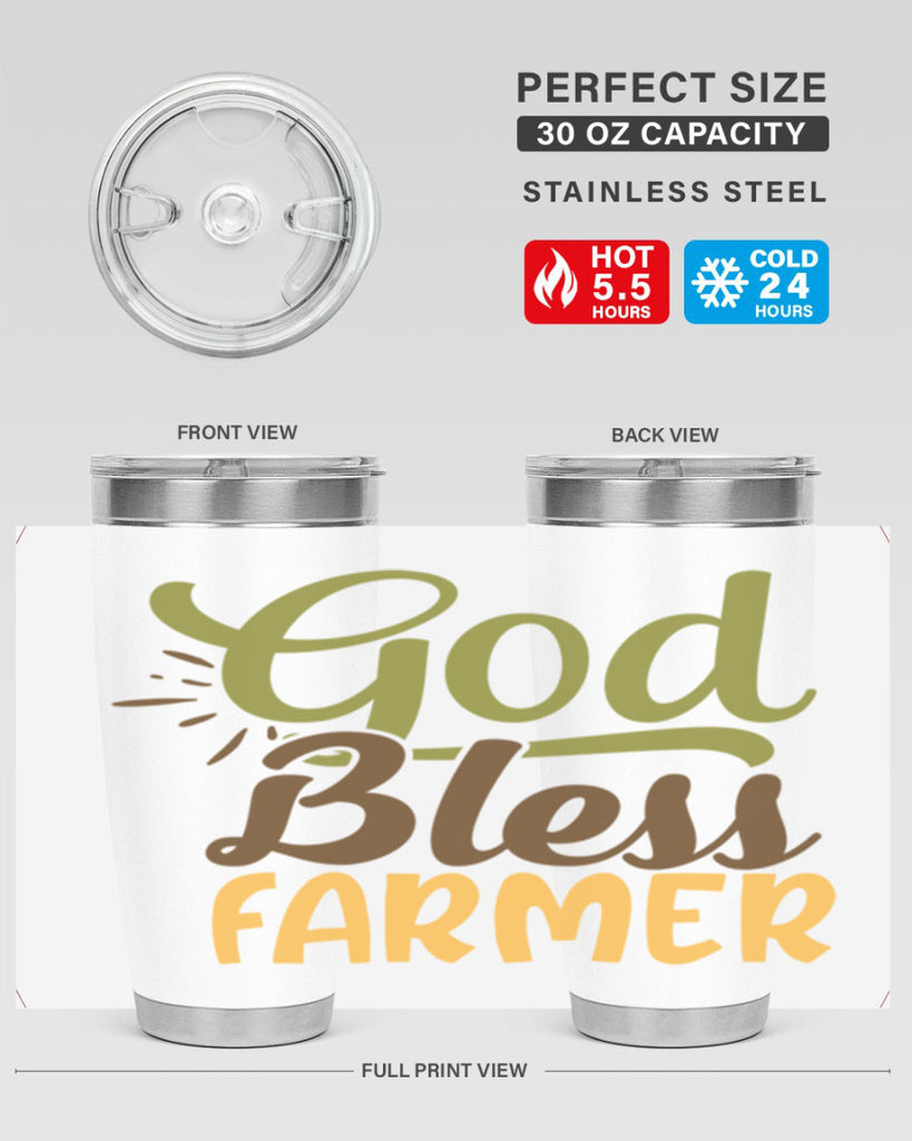 god bless farmer 10#- farming and gardening- Tumbler