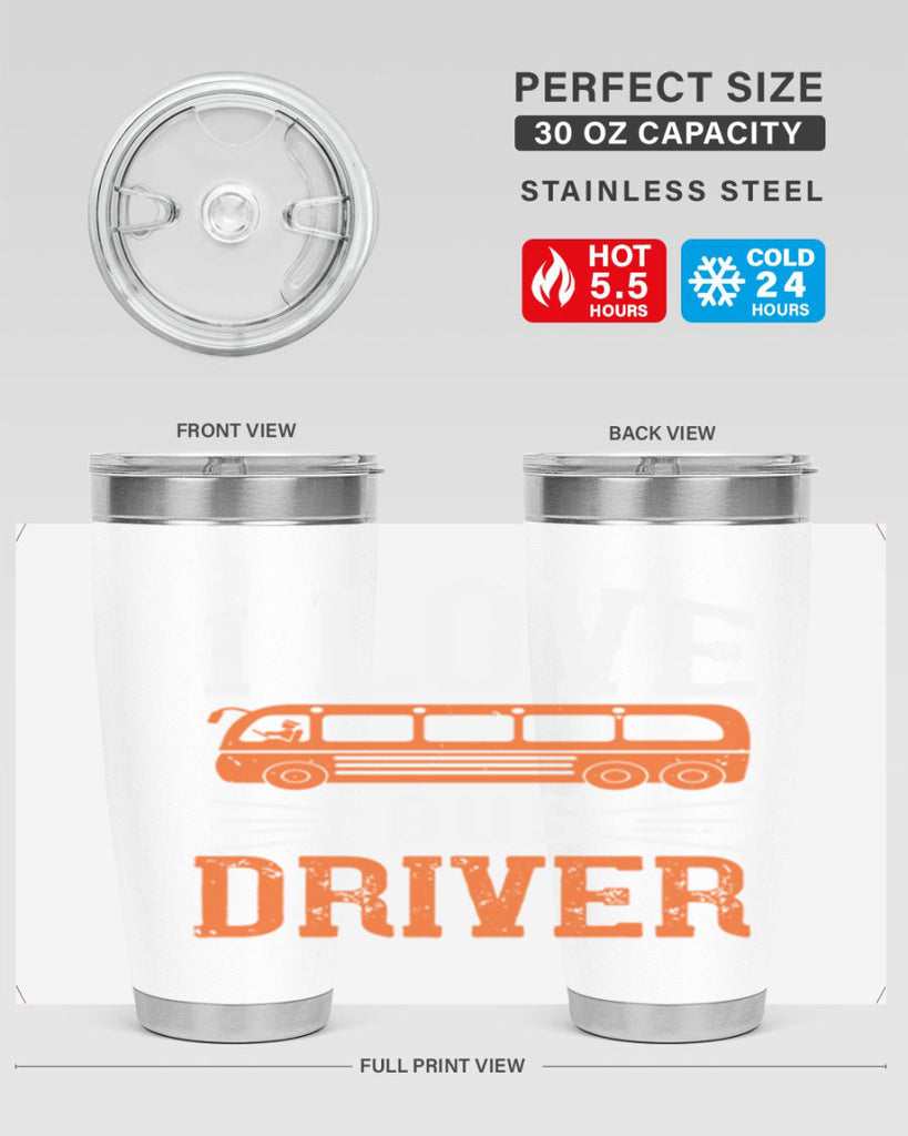 i love bus driver Style 30#- bus driver- tumbler